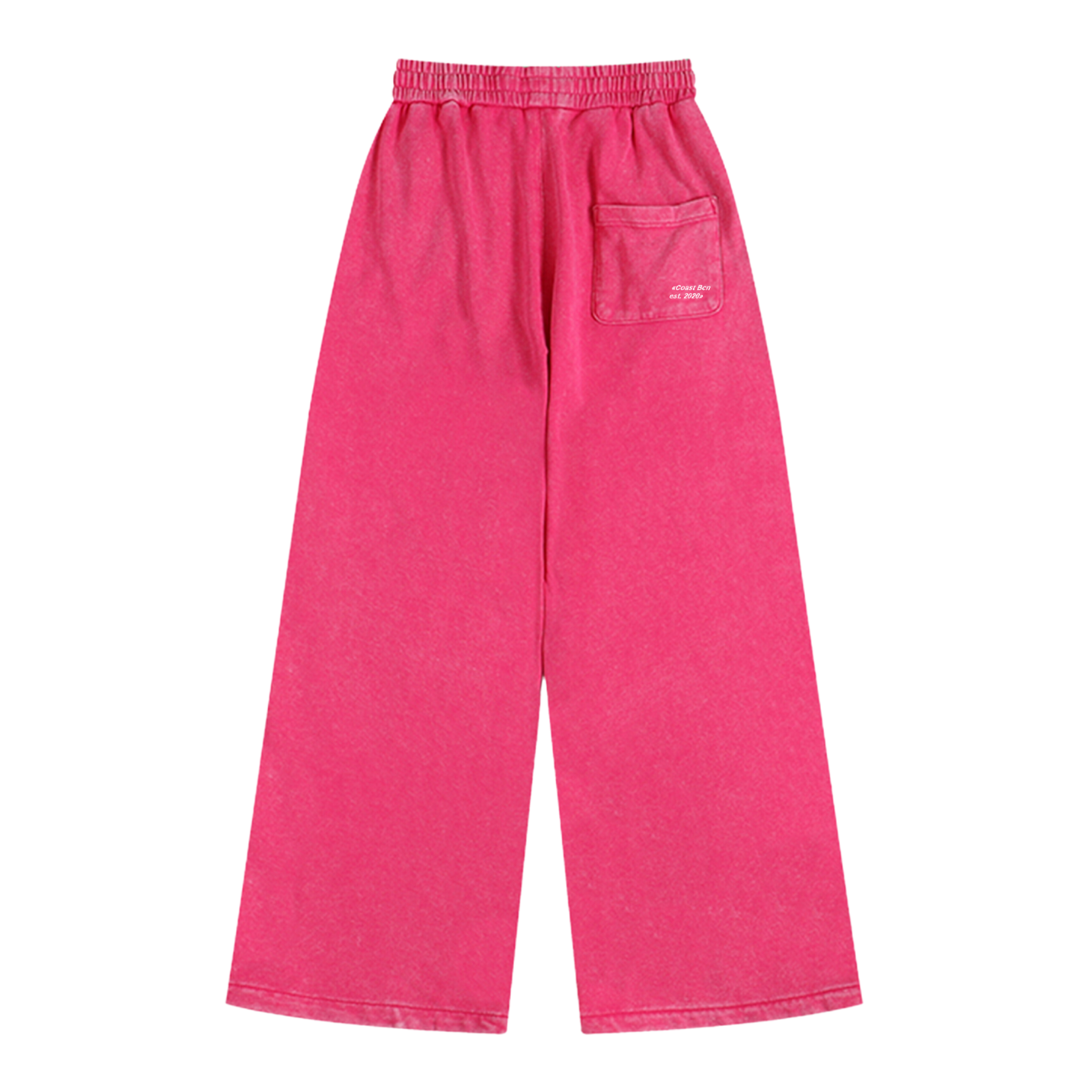 Joggers de pierna ancha en rosa lavado