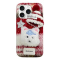 Funda de un perro de peluche para iPhone 12 Pro (rojo)