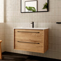Mueble de baño con lavabo de encimera de roble ostippo