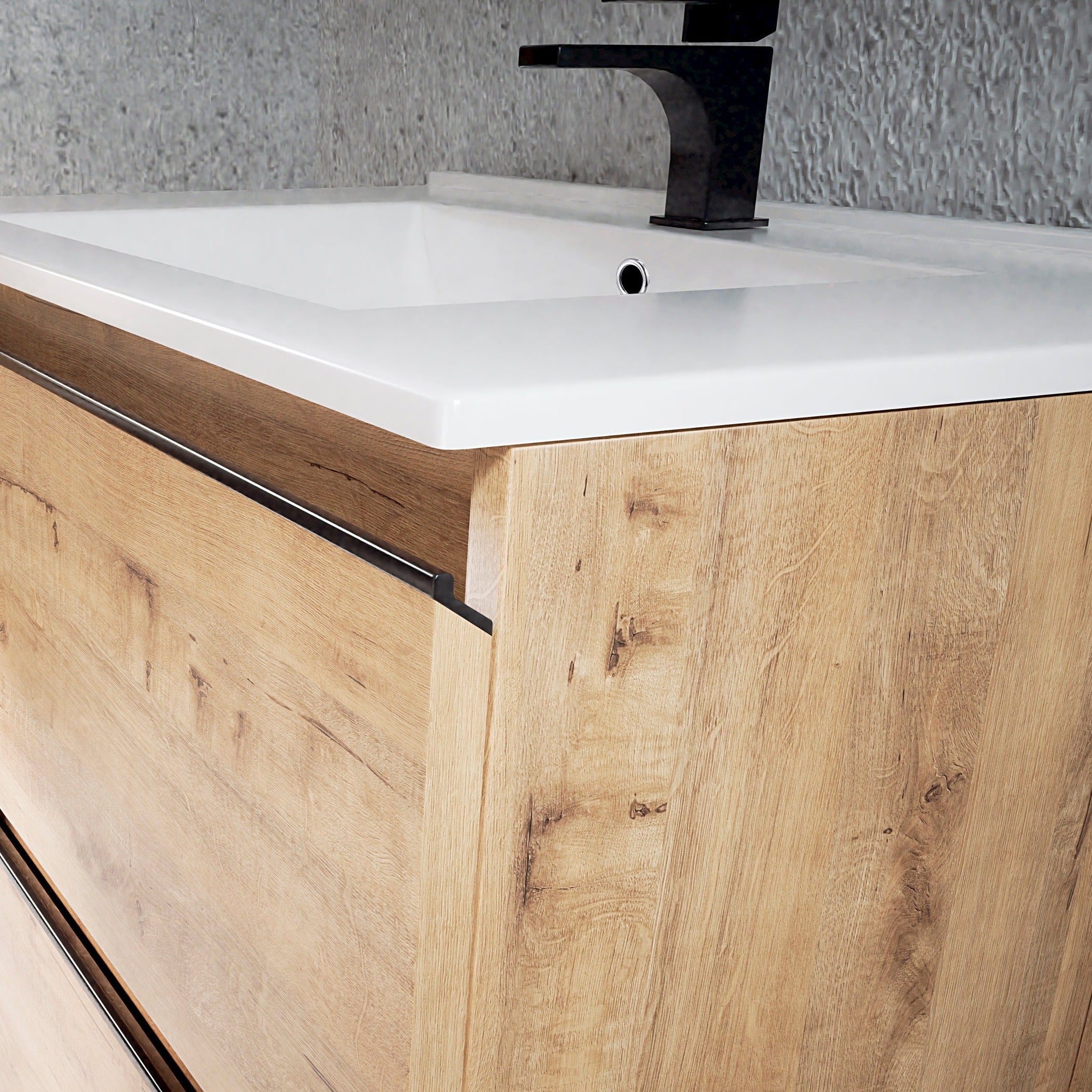 Conjunto completo de mueble de 3 cajones (roble ostippo)