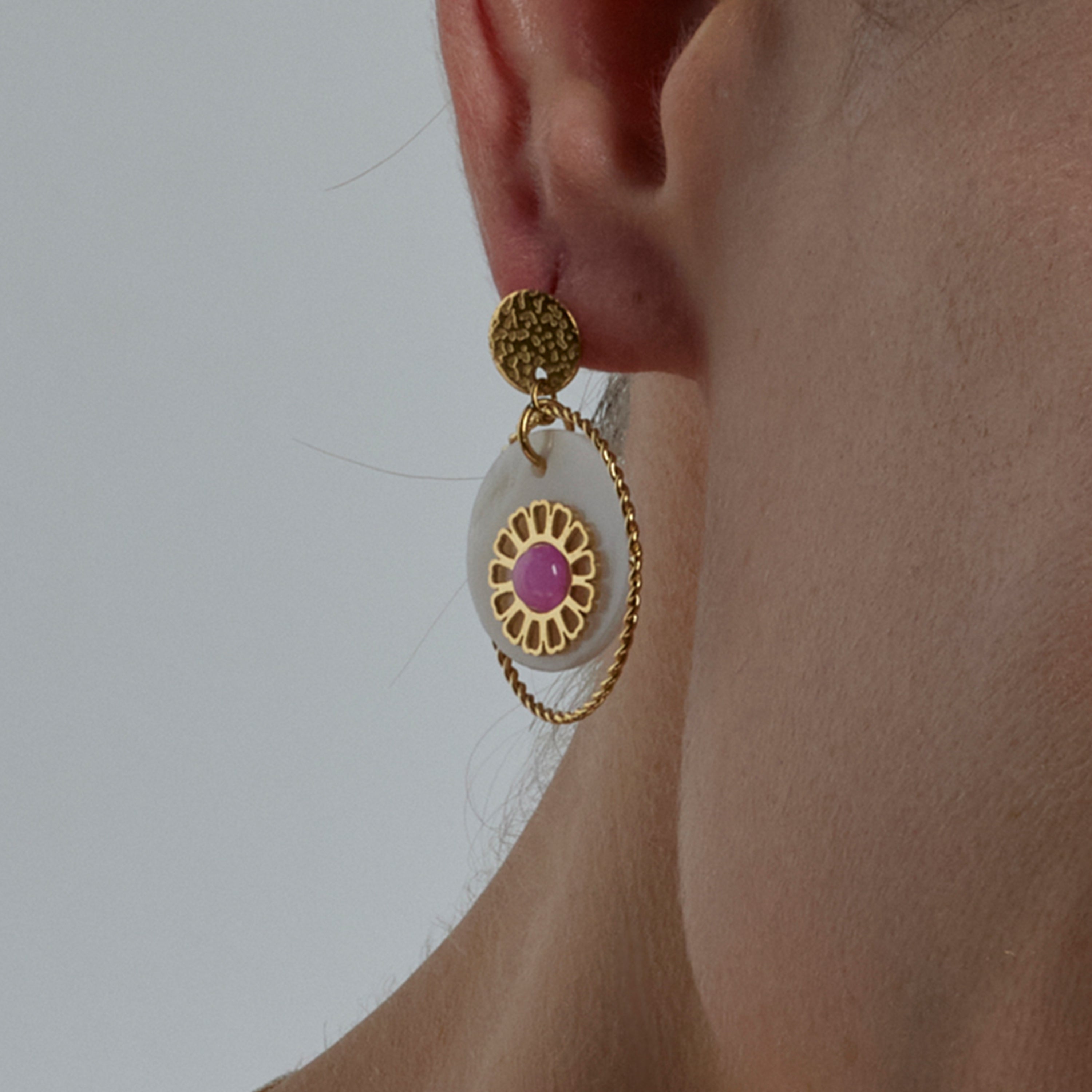 Pendientes acabado oro 18k - Virat