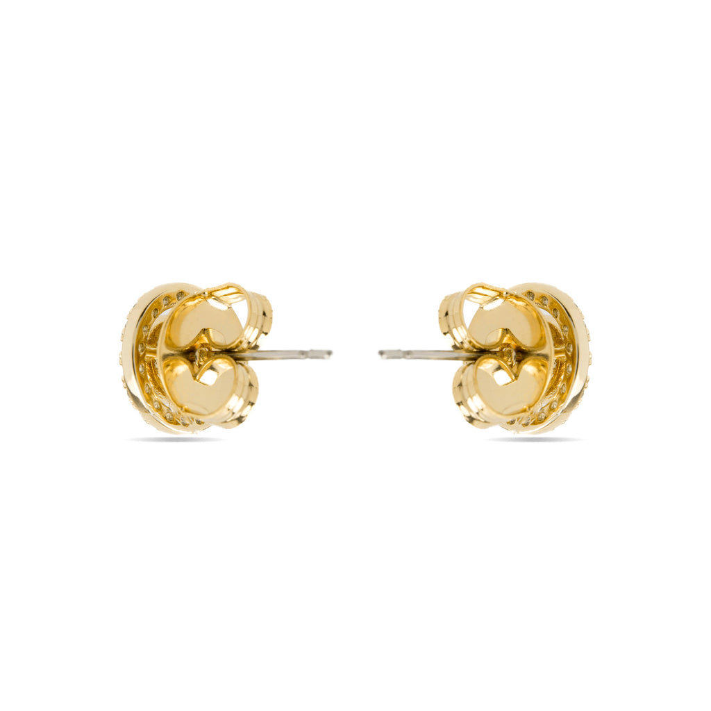 Pendientes con circonita brillante acabado oro 18k