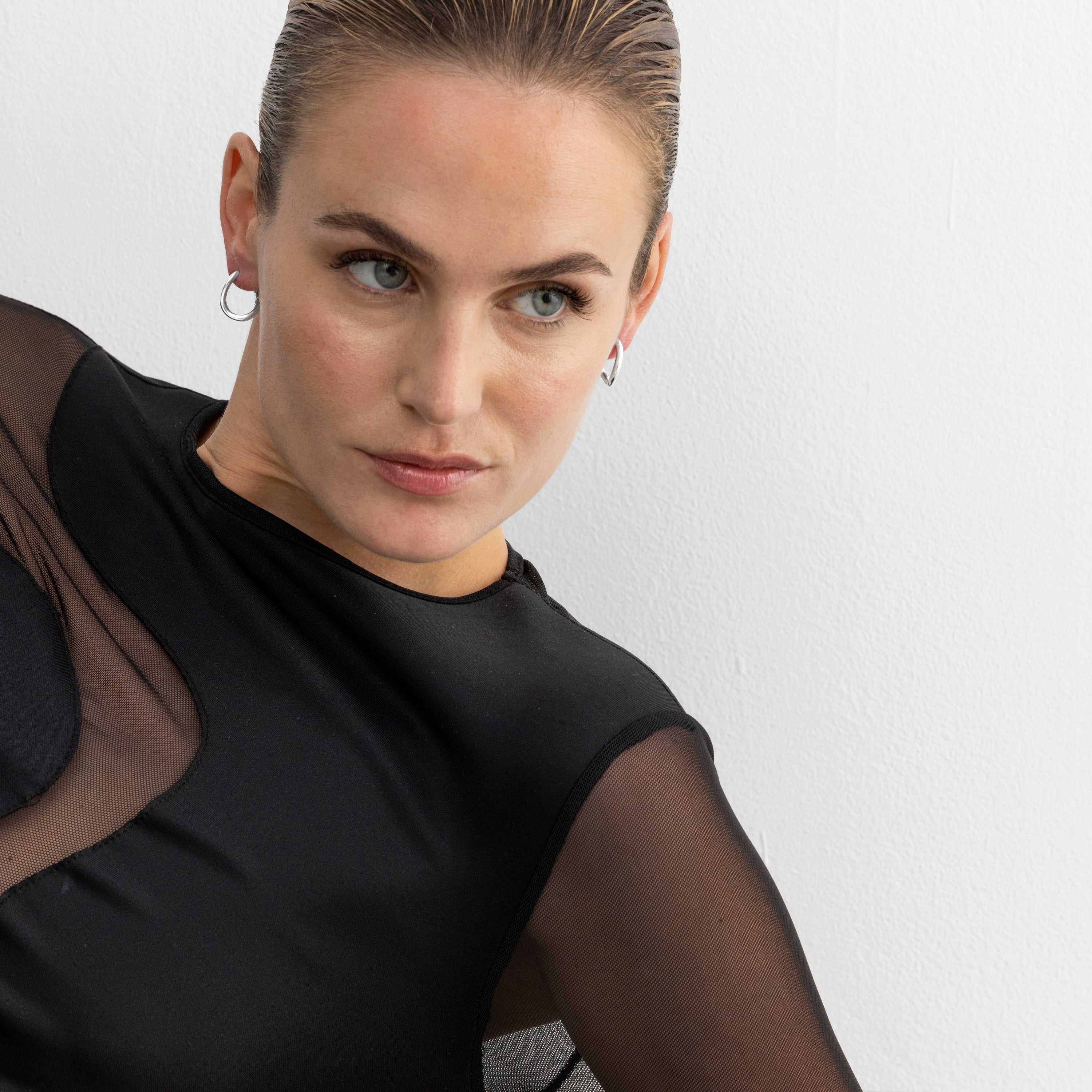 Pendientes con acabado plata (lial)