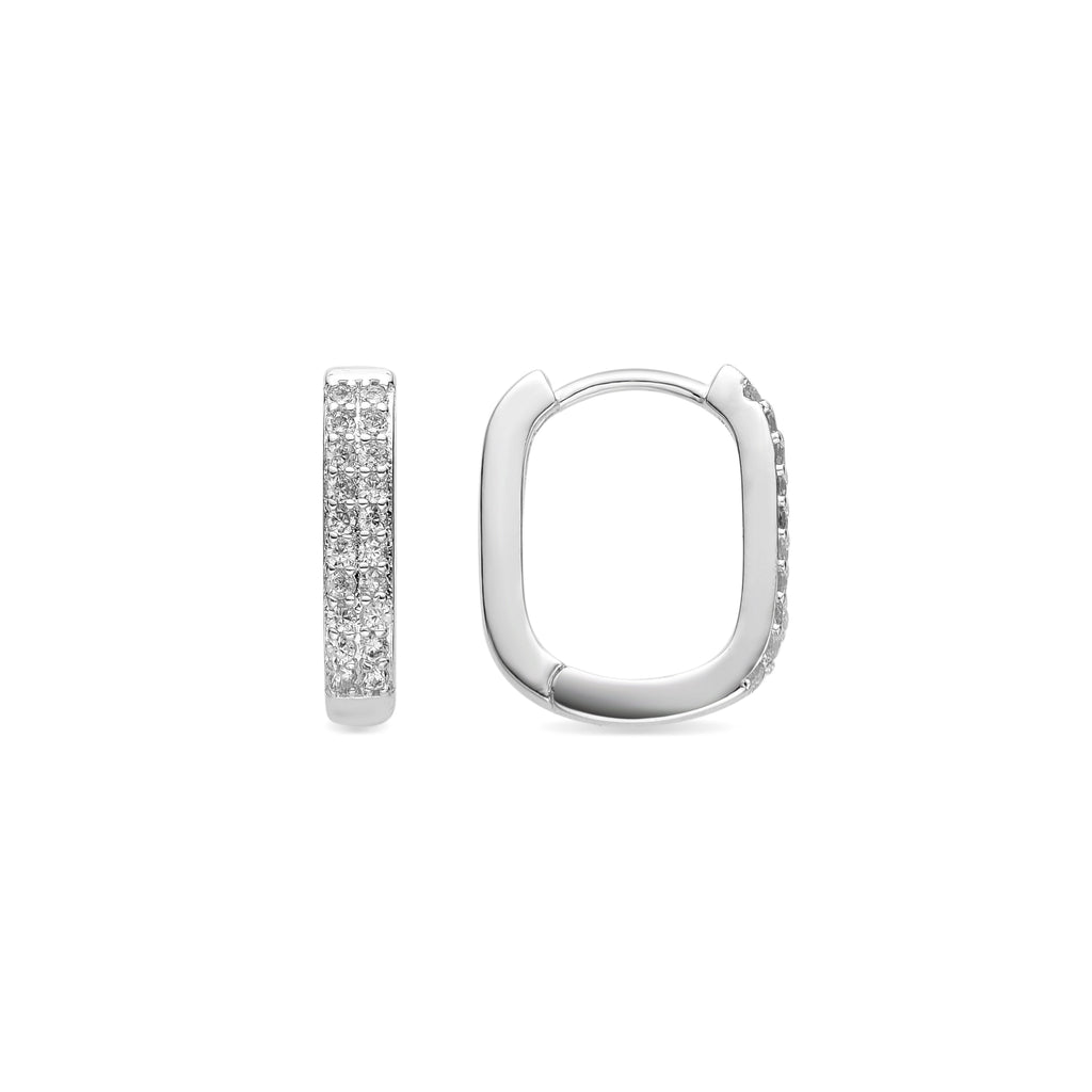 Pendientes con circonita brillante acabado plata (nebard)