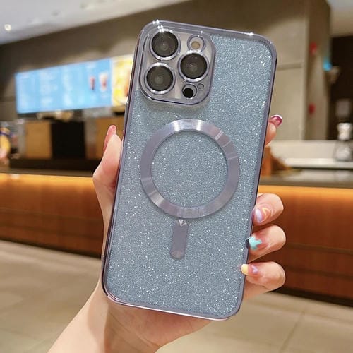 Funda azul para iPhone 15 Pro Max preparada para carga con Magsafe