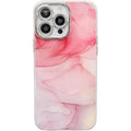Funda de textura mármol galvanizado para iPhone 15 Pro Max (rosa M2)