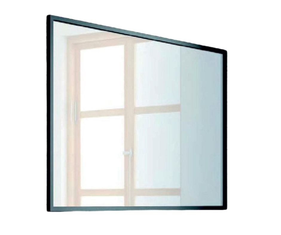 Espejo rectangular con marco negro mate
