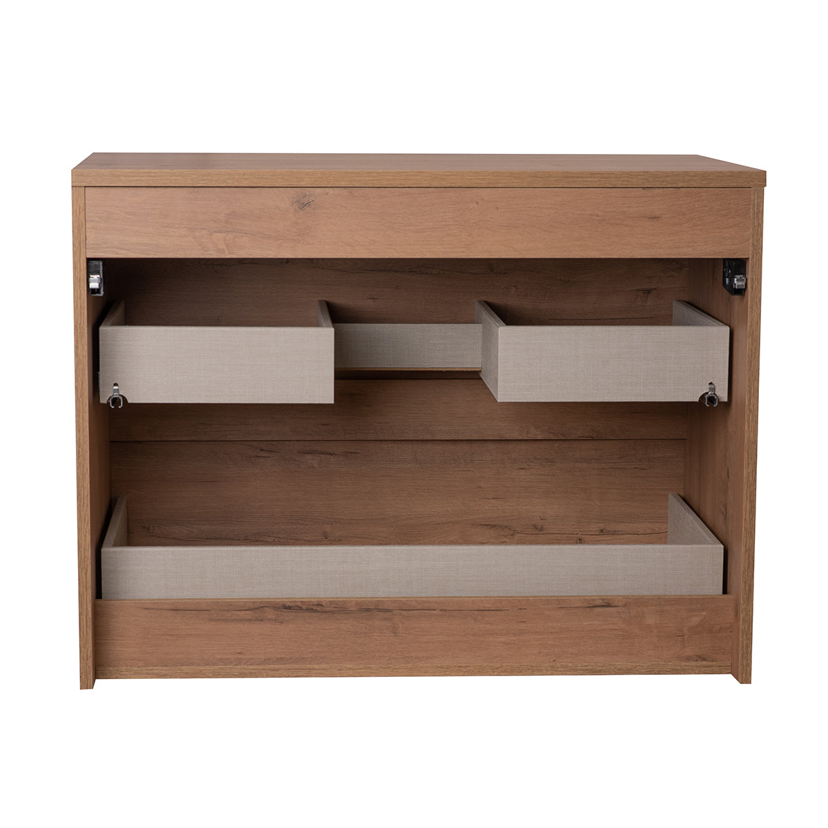 Mueble de baño con lavabo con 2 cajones de roble ostippo