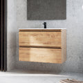 Mueble de baño con lavabo con 2 cajones de roble ostippo