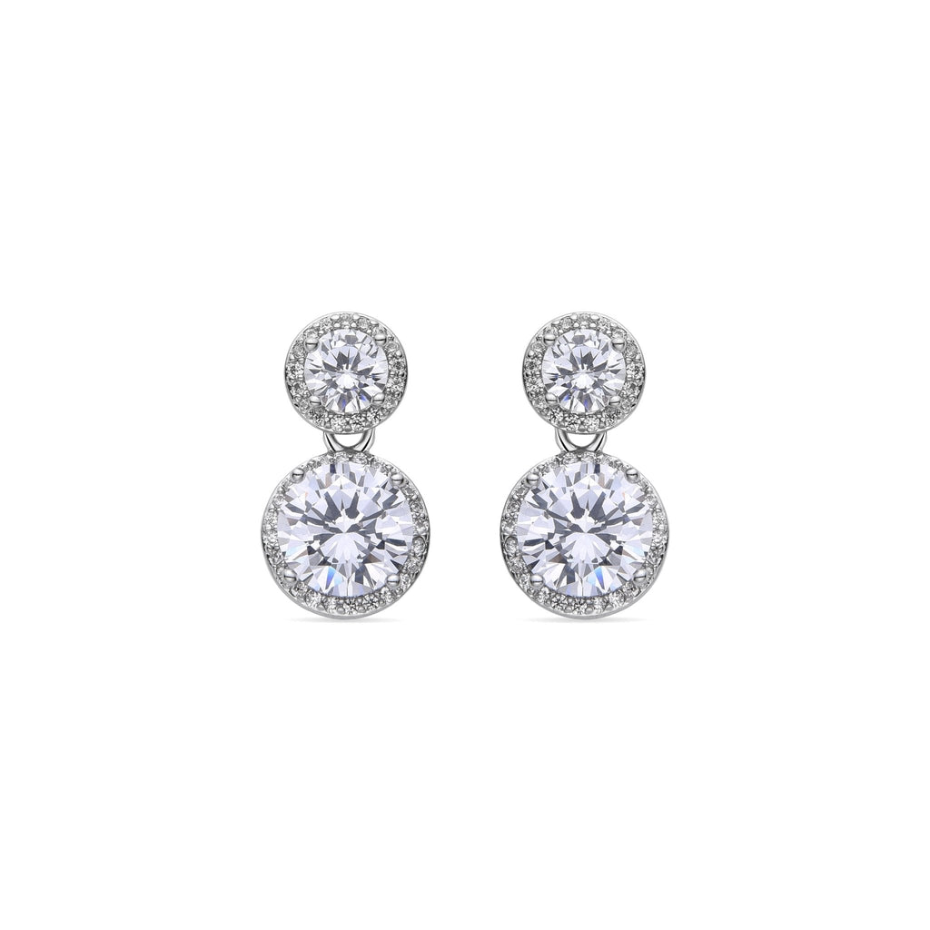 Pendientes acabado en baño de rodio