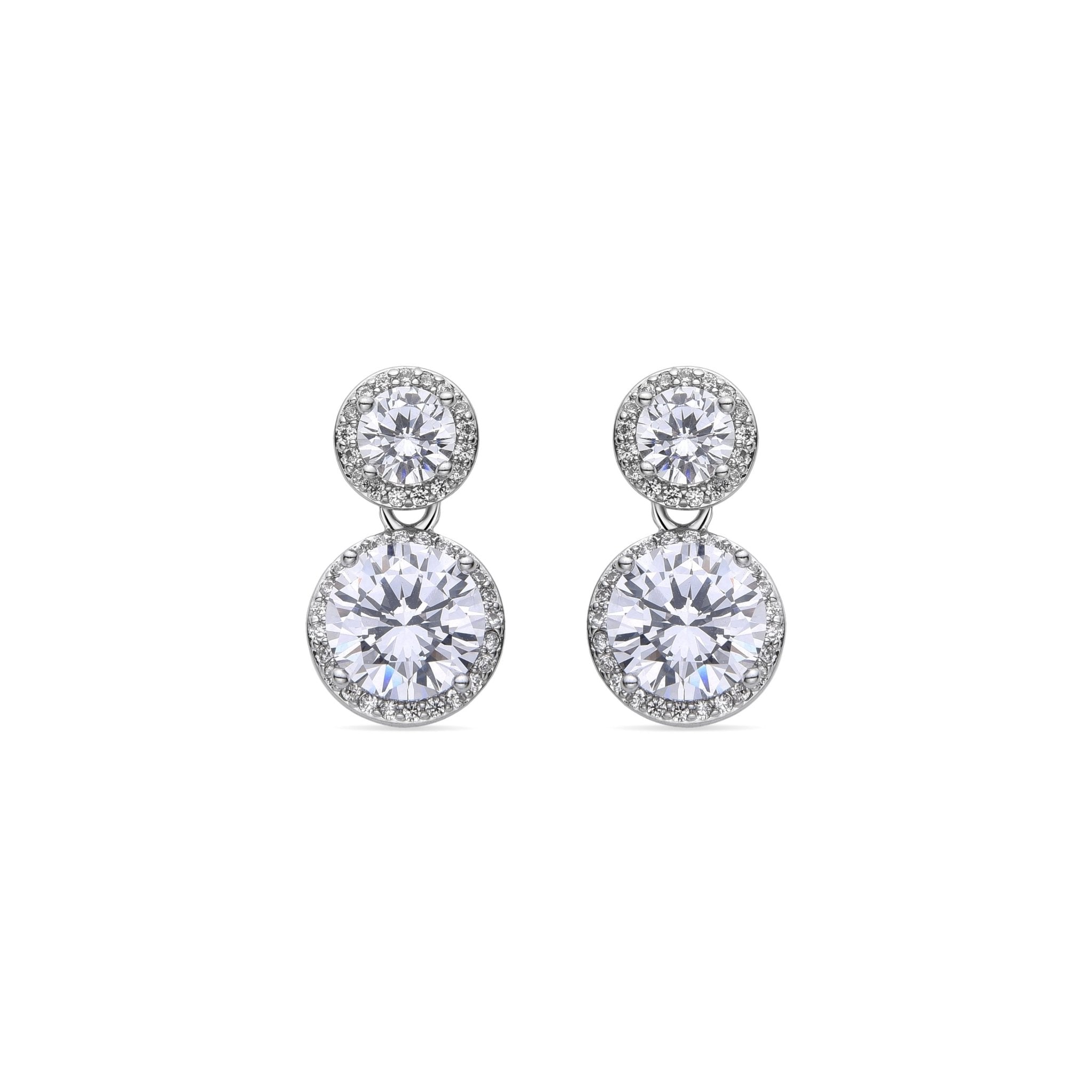 Pendientes acabado en baño de rodio