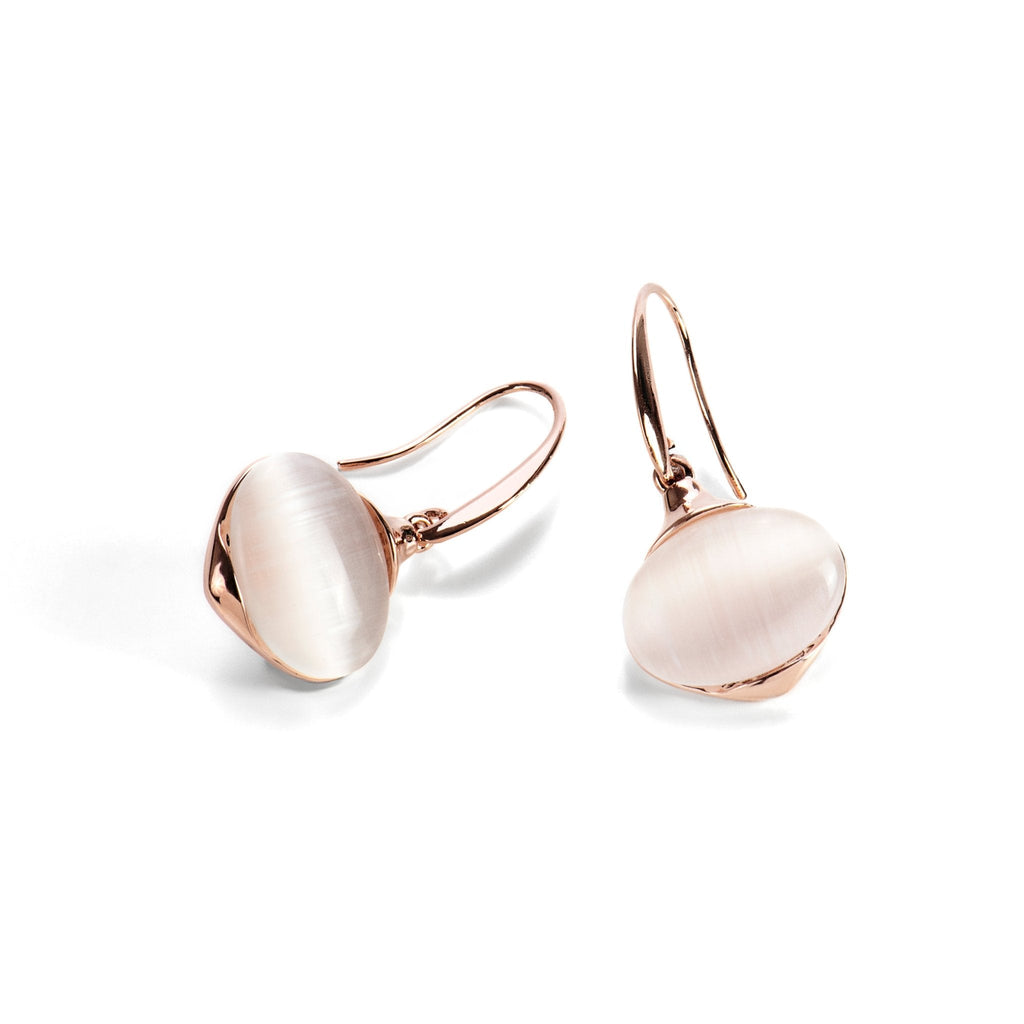 Pendientes acabado en oro rosa de 18k