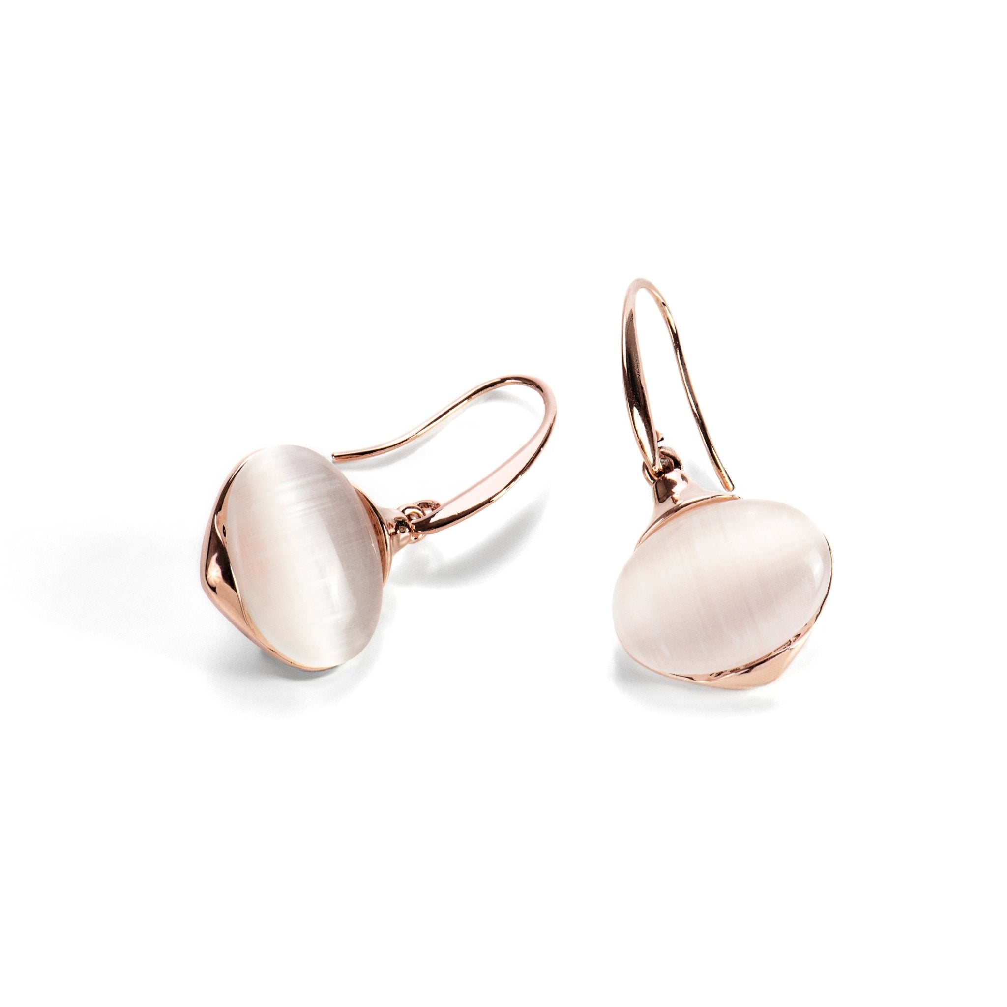 Pendientes acabado en oro rosa de 18k