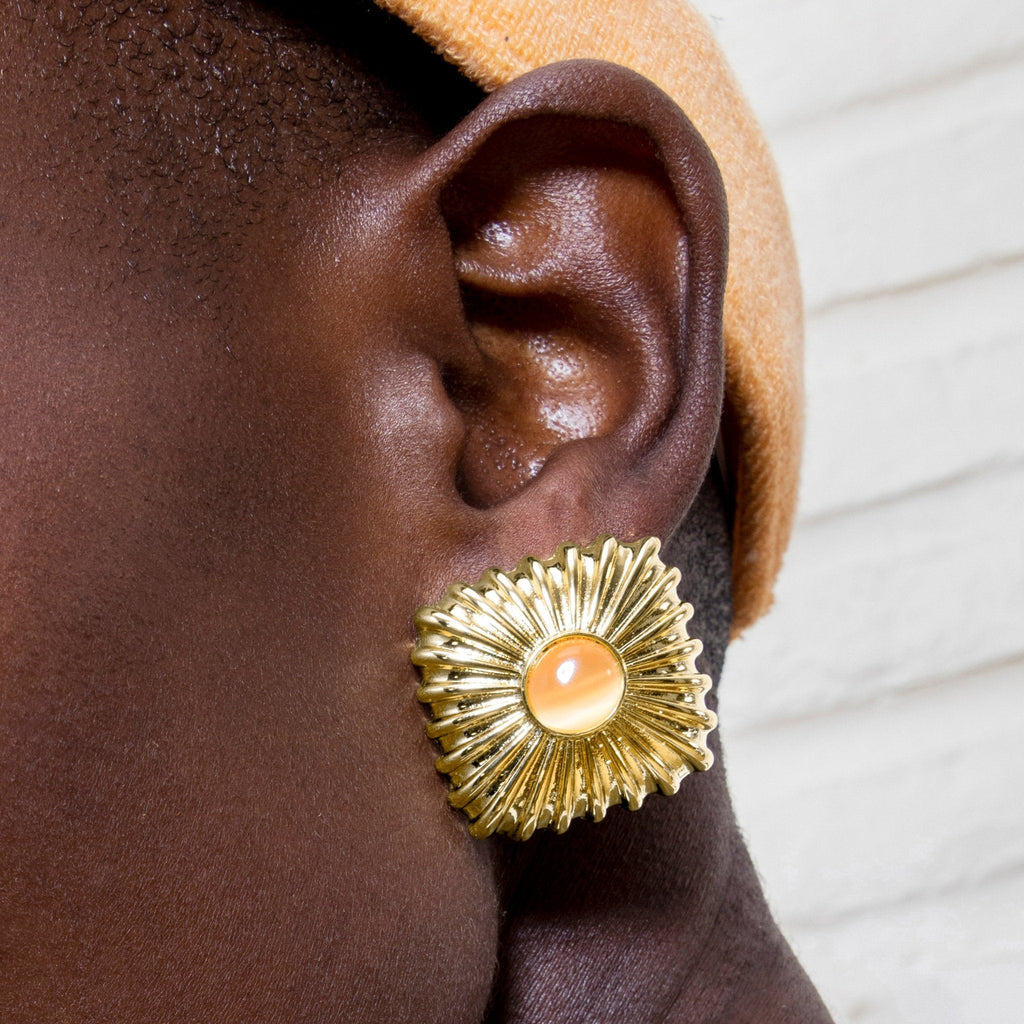 Pendientes acabados en oro amarillo 18K