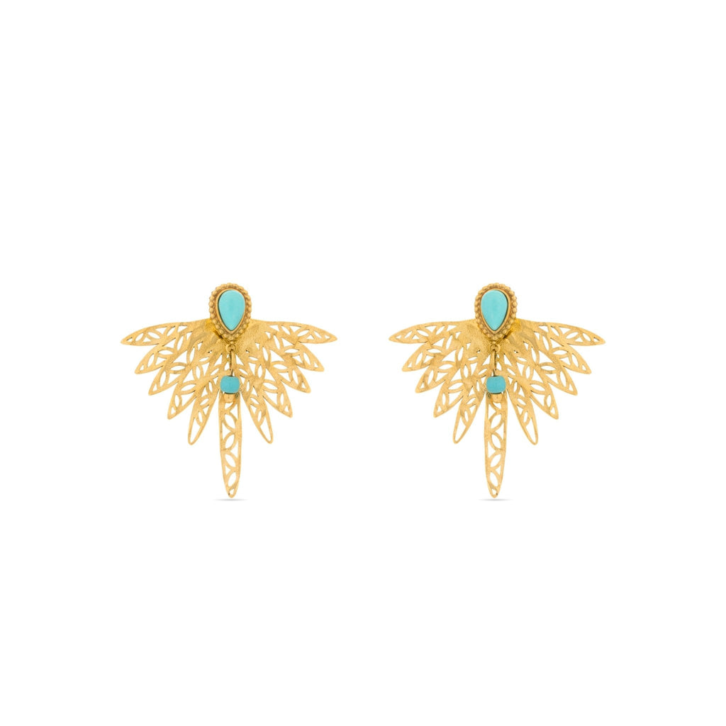Pendientes acabados en oro amarillo 18k