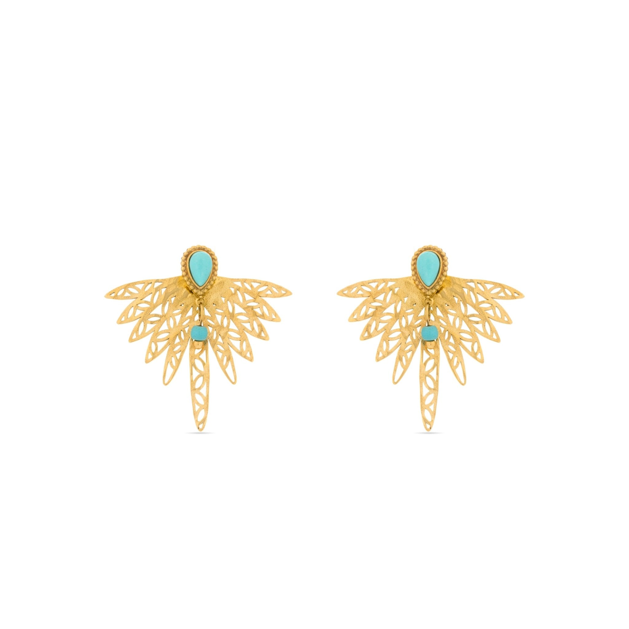 Pendientes acabados en oro amarillo 18k