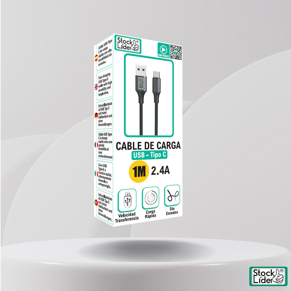 Cable de carga USB-A to USB-C (1M)