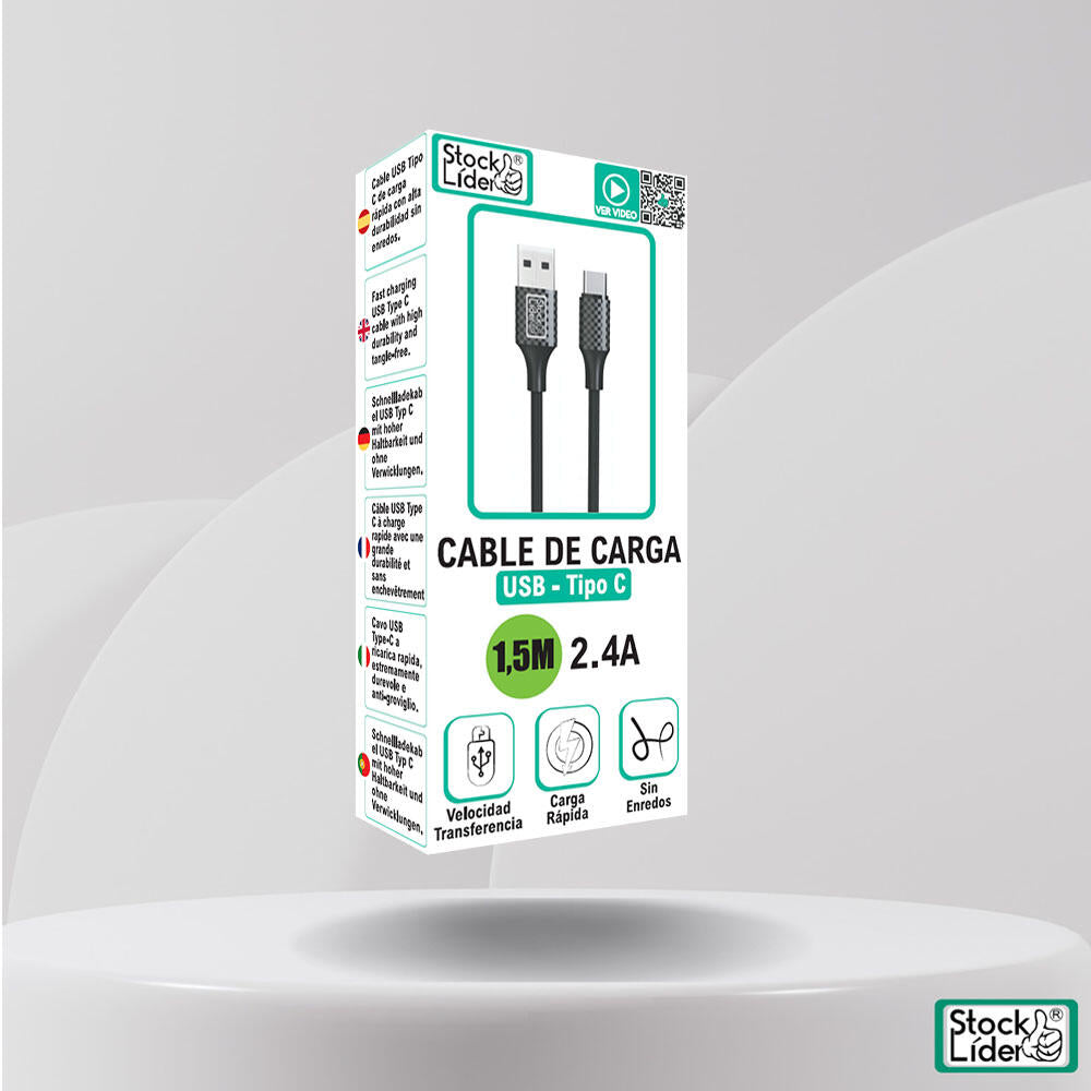 Cable de carga USB-A to USB-C (1,5M)