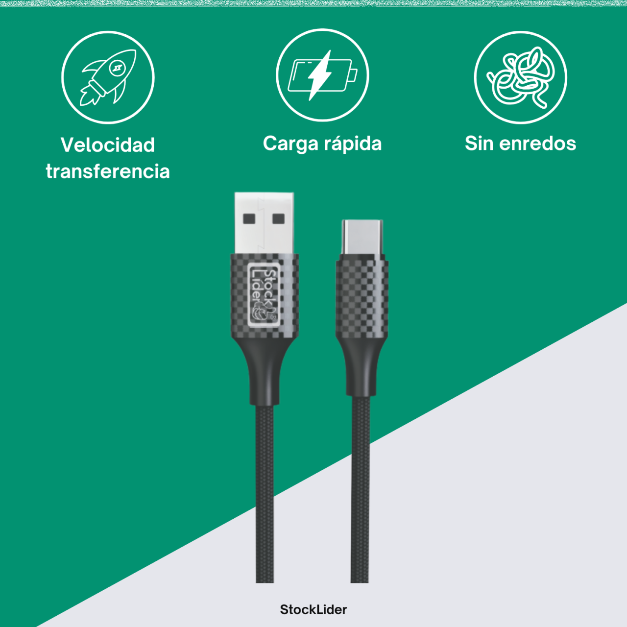 Cable de carga USB-A to USB-C (2M)