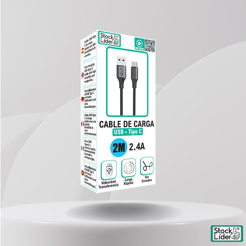 Cable de carga USB-A to USB-C (2M)